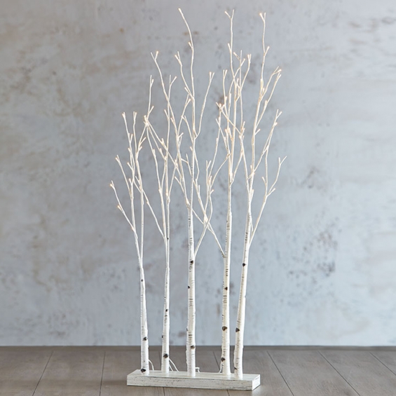 Lighted deals birch trees